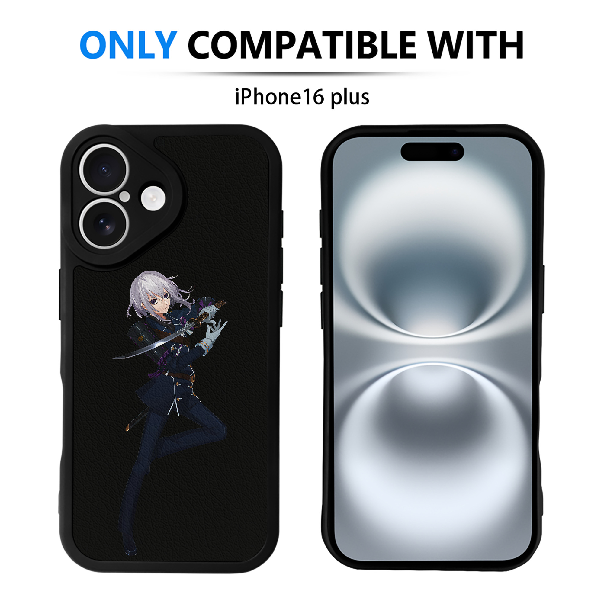 （画像用） 刀剣乱舞 Touken Ranbu 【iPhone 16シリーズ対応】シリコンスマホケース（レザー調） 材質：シリコン